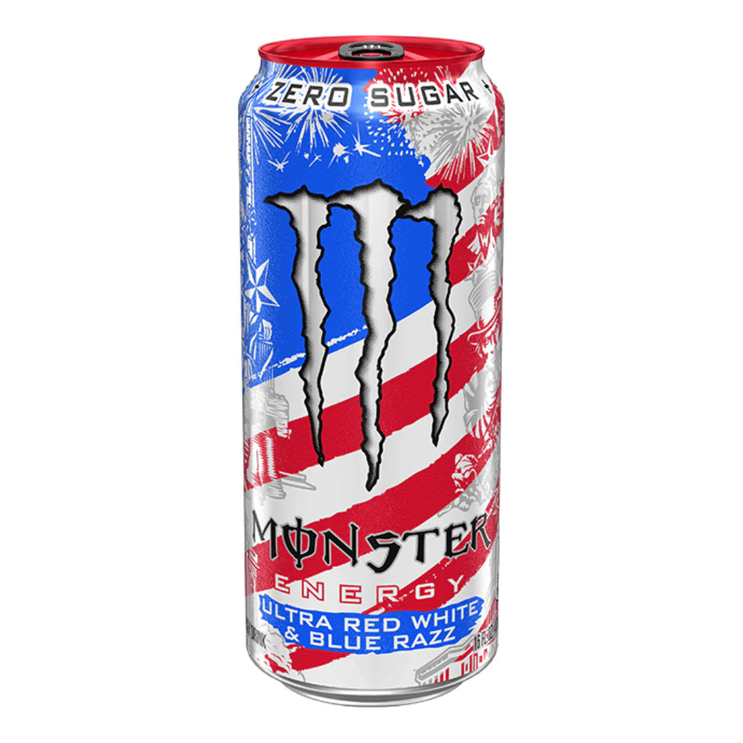 Monster Energy Stars and Stripes Can Blue Razz (USA) 473ml