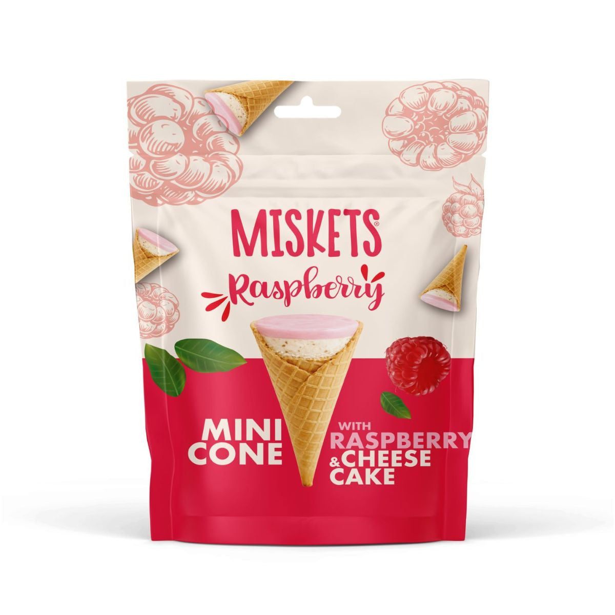 Raspberry And Cheesecake Waffle Cones 50g
