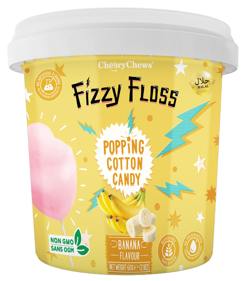 Candy floss bucket with popping candy 60g