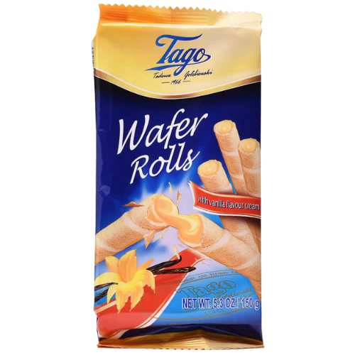 Tago Roll Filled Wafers Vanilla 150g